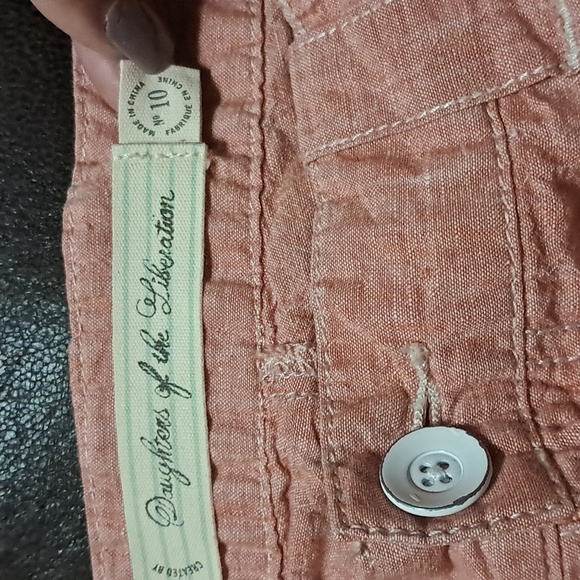 Daughters of the Liberation from Anthropologie Linen Wide Leg Pants Size 10 - Picture 6 of 8